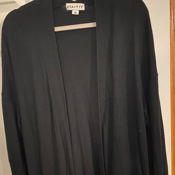 Ava & Viv Sweaters - Ava & Viv lightweight black cardigan